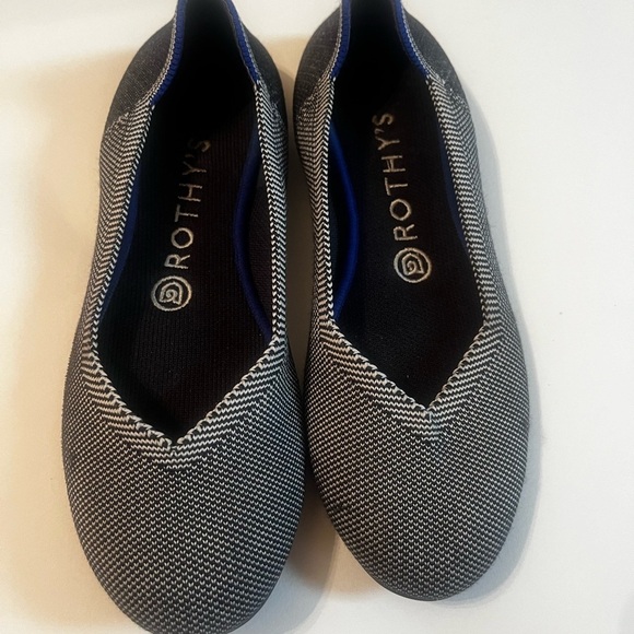 RETIRED Rothy's The Flat US 7.5 Cloud Grey Birdseye Luxury Ballet Flats - Picture 5 of 9